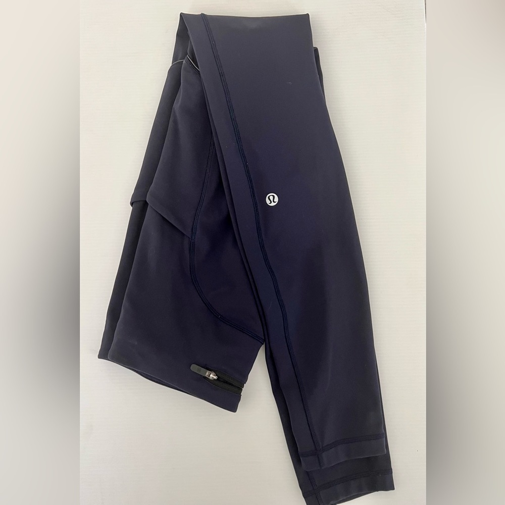 Lululemon Fast and Free Reflective High-Rise Tight Navy Blue